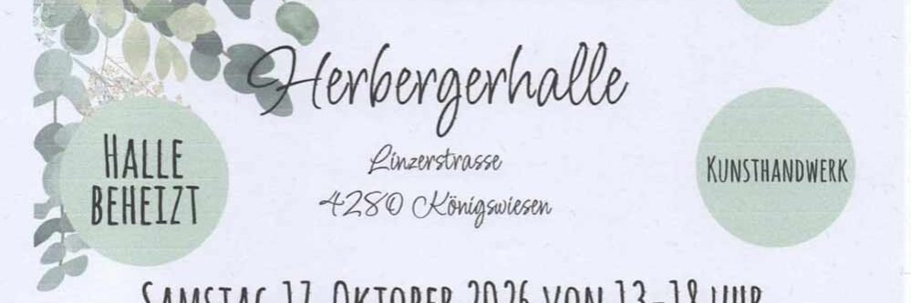 ein Plakat zur Ankündigung der Vertriebsmesse Königswiesen am 17. und 18. Oktober