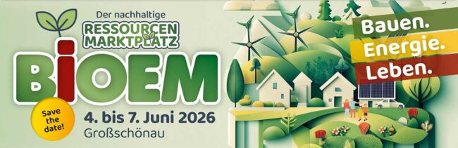 Ankündigungs-Header zur BIOEM Groß Schönau von 4. bis 7. Juni 2026